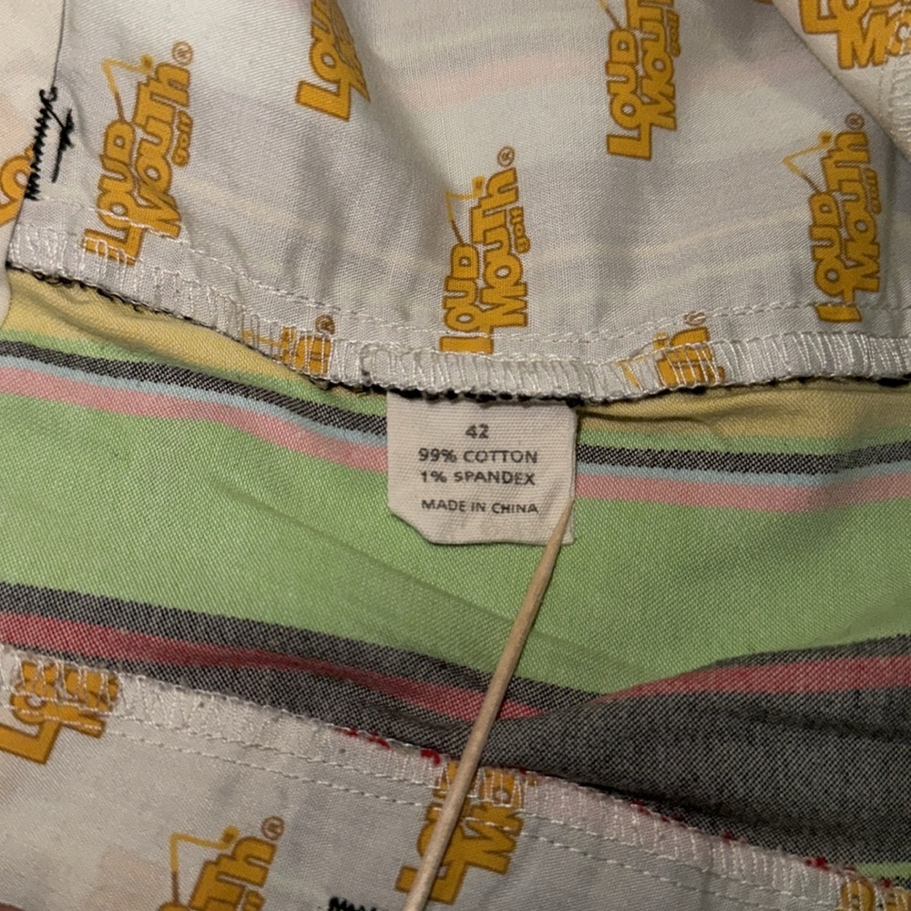 Loudmouth Mens Sport golf multi color shorts Size 42waist, 99% cott - Picture 5 of 5
